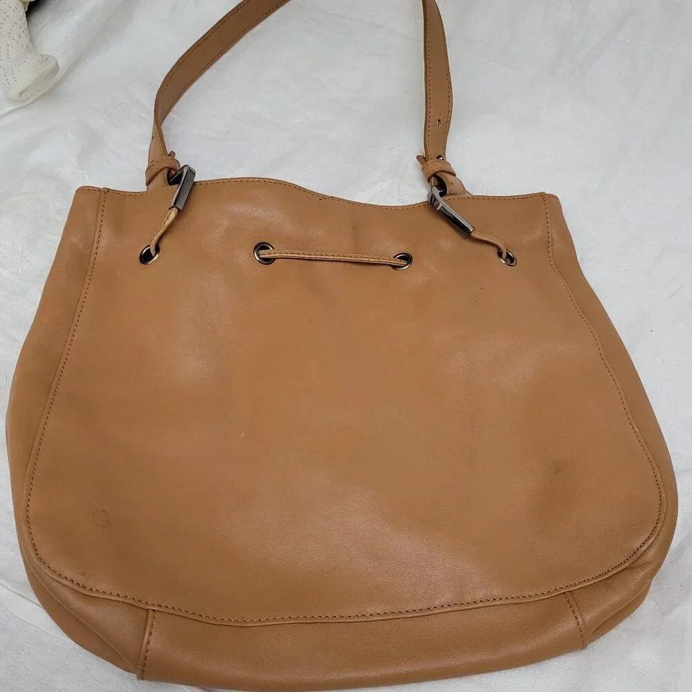 Worthington Cowhide Leather Purse Bag Handbag adj Classic Bohemian Western Vtg